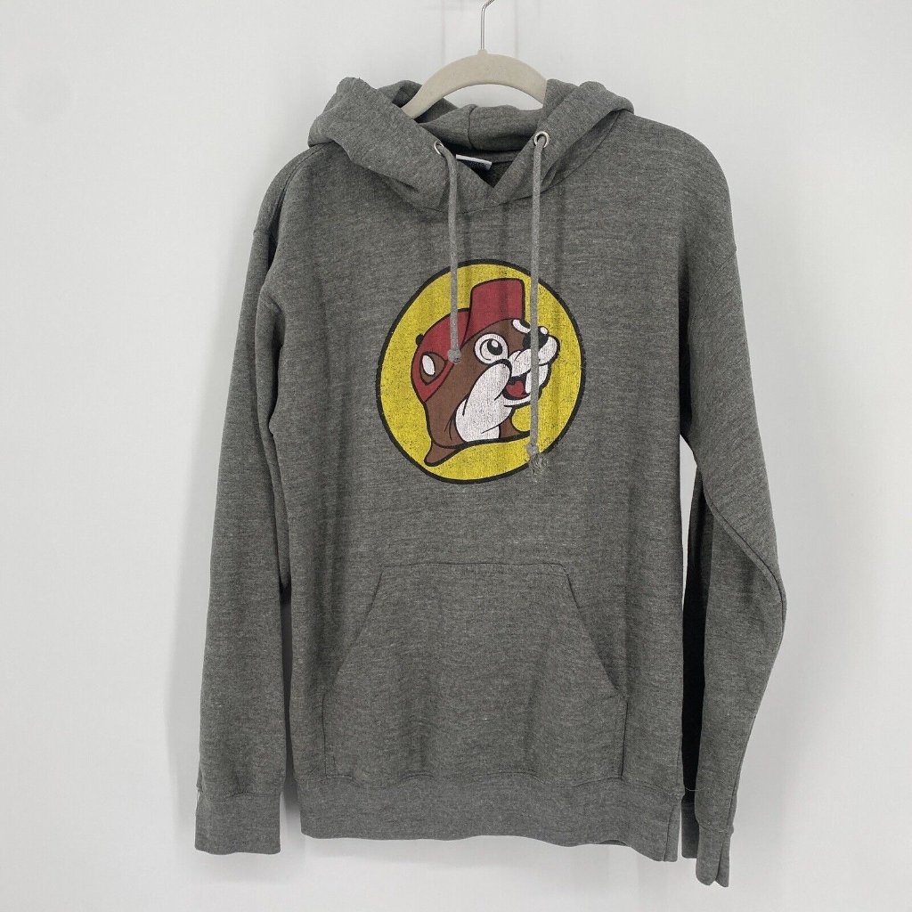 Buccees Sweatshirt Womens Small S Gray Hoodie Gas Station Beaver Tik Tok Trendy